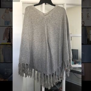 Greige grey beige banana republic shrug poncho